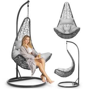 Стильна Садова Гойдалка Cabana Сіра для Релаксу на Подвір’ї