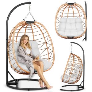 Елегантна Садова Гойдалка Tihuana Sofotel Коричнева з Сірими Подушками для Комфорту