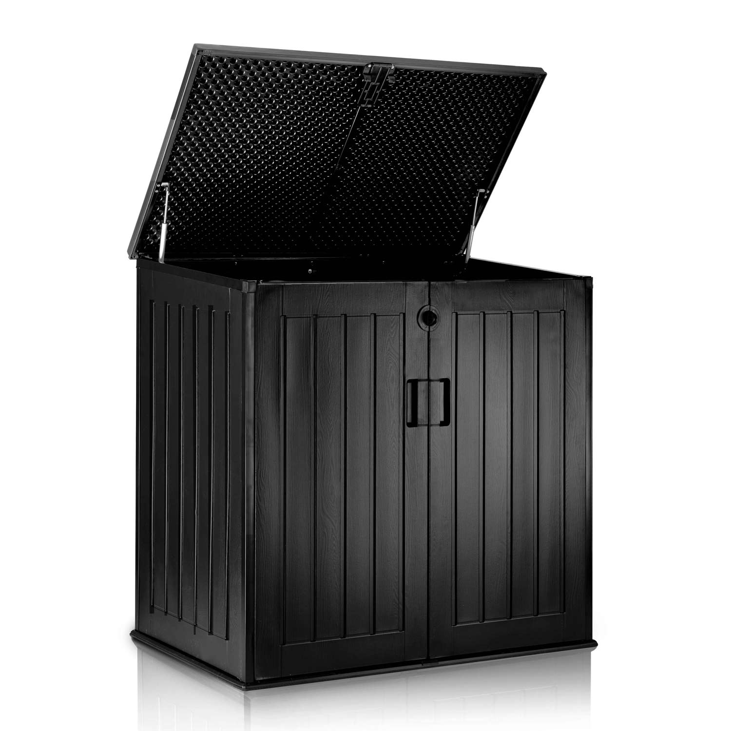Велика Садова Скриня 775 л Чорна 116 x 112.5 x 71 см для Максимального Зберігання - Зображення 2