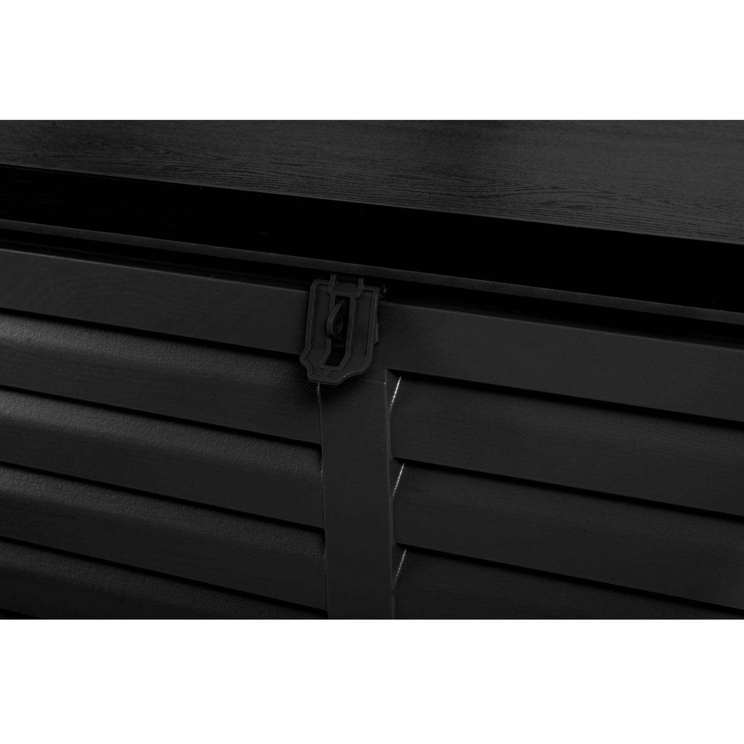Містка Садова Скриня 390 л Чорна 143.5 x 57 x 53.5 см для Зручного Зберігання - Зображення 7