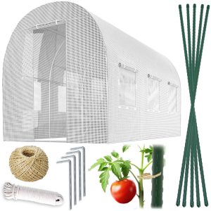 Стильний Садовий Тунель Plonos 2x3.5 м (7 м²) Білий із Міцною Конструкцією