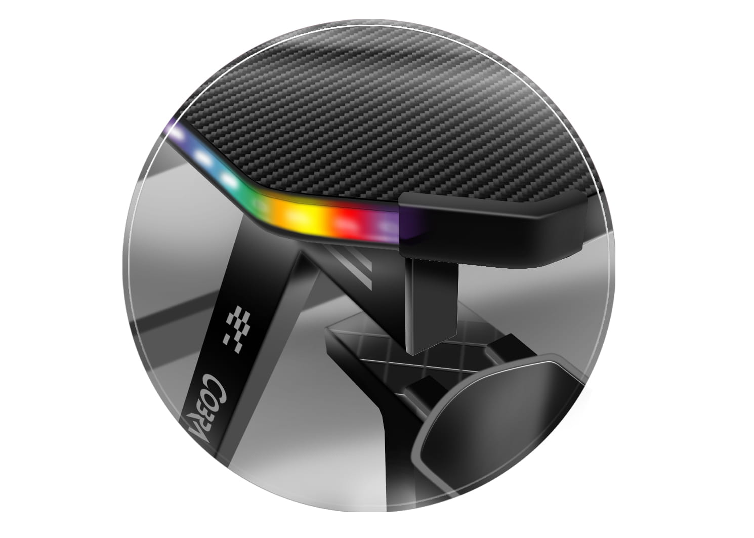 Геймерський Стіл CRF4010RGB Чорний з Яскравою LED-Підсвіткою - Зображення 6