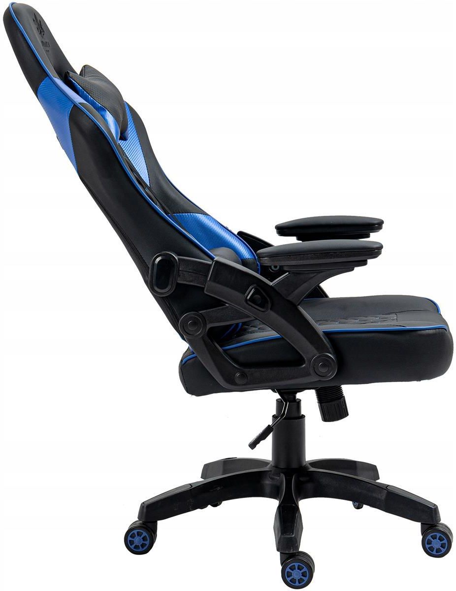 KRAKEN Feyton Black and Blue Ігрове Крісло з Елегантним Поєднанням Кольорів та Комфортною Формою - Зображення 10