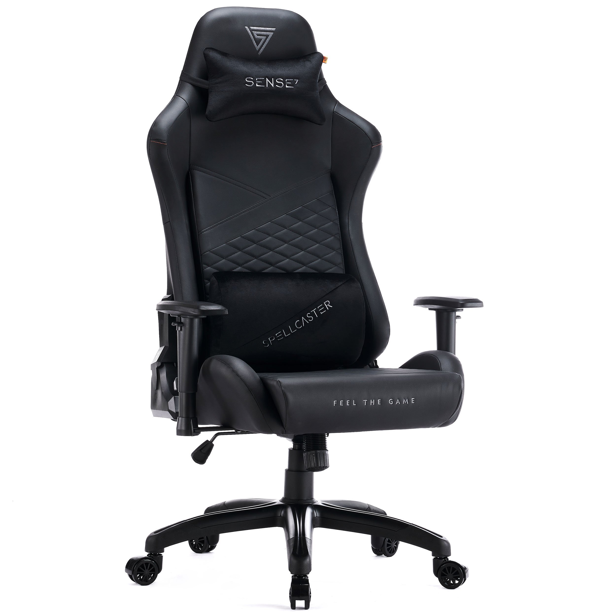 Геймерське Крісло SENSE7 Spellcaster Senshi Edition XL Чорне Просторий Комфорт і Стиль