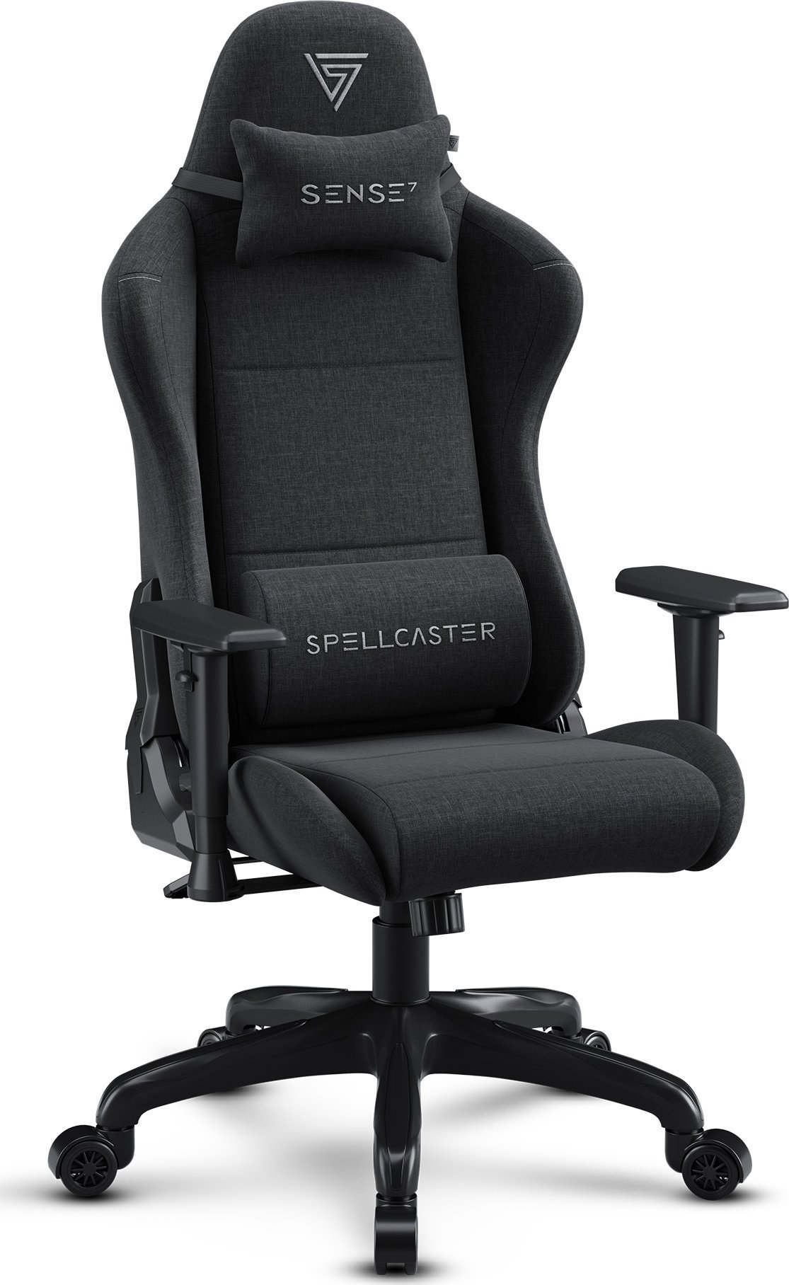 Тканинне Геймерське Крісло SENSE7 Spellcaster FUKU Чорне Максимальний Комфорт і Стиль