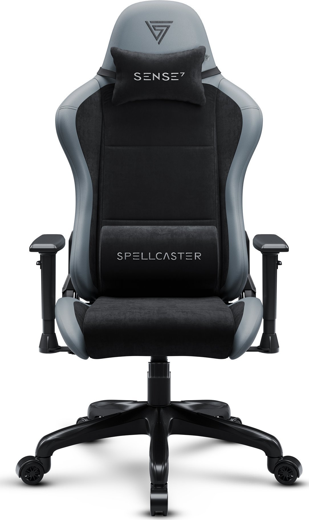 Геймерське Крісло SENSE7 Spellcaster FUKU PU Чорно-Сіре Комфорт і Надійність для Ігор - Зображення 3