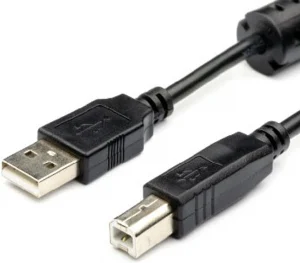 Кабель до Принтера ATCOM USB 2.0 AM/BM 1.5 м Чорний — Компактне та Стабільне З'єднання