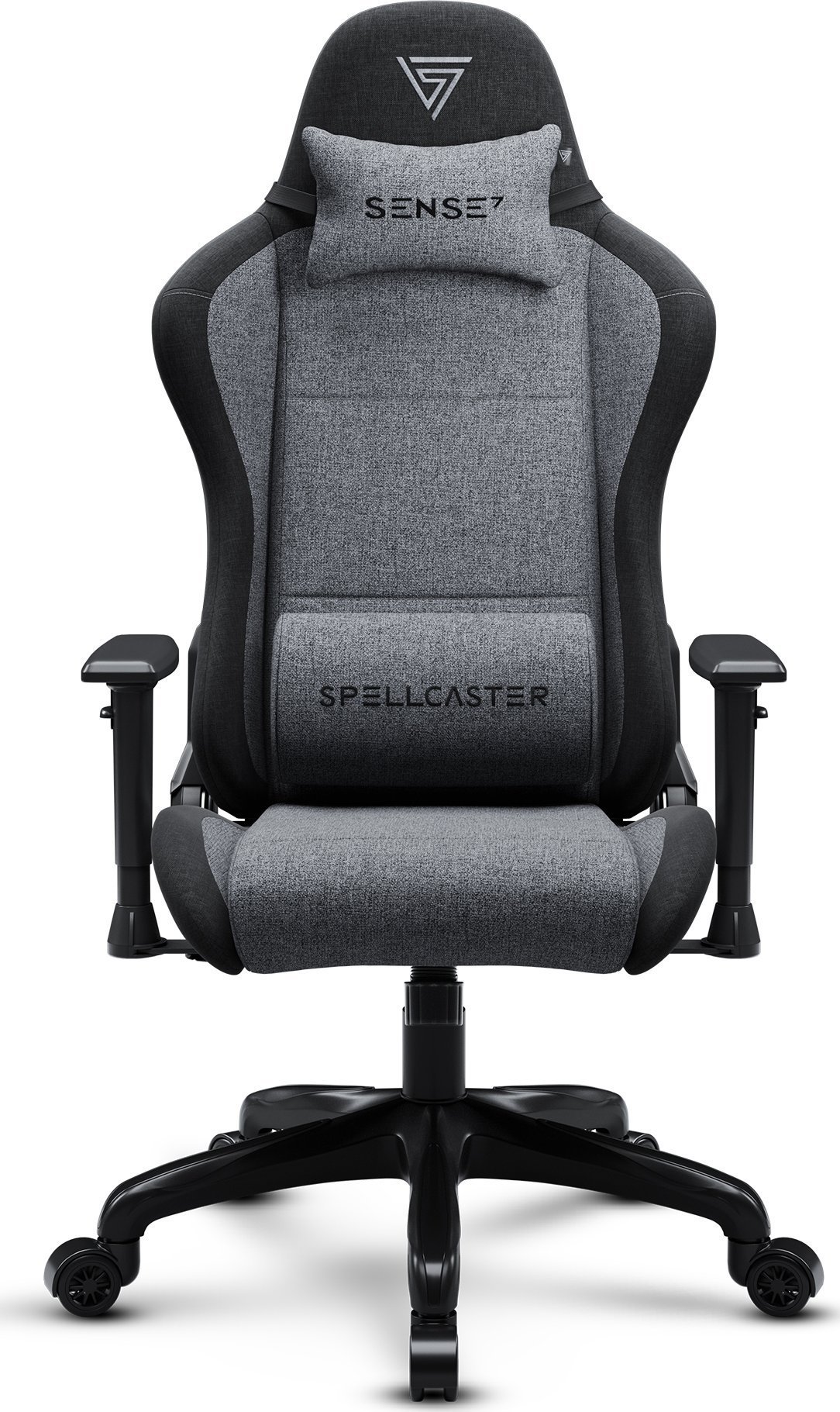 Геймерське Тканинне Крісло SENSE7 Spellcaster FUKU Чорно-Сіре Ергономічний Комфорт для Ігор - Зображення 3