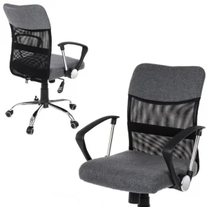 Офісне крісло в сітчастому сірому кольорі Nordhold 2502