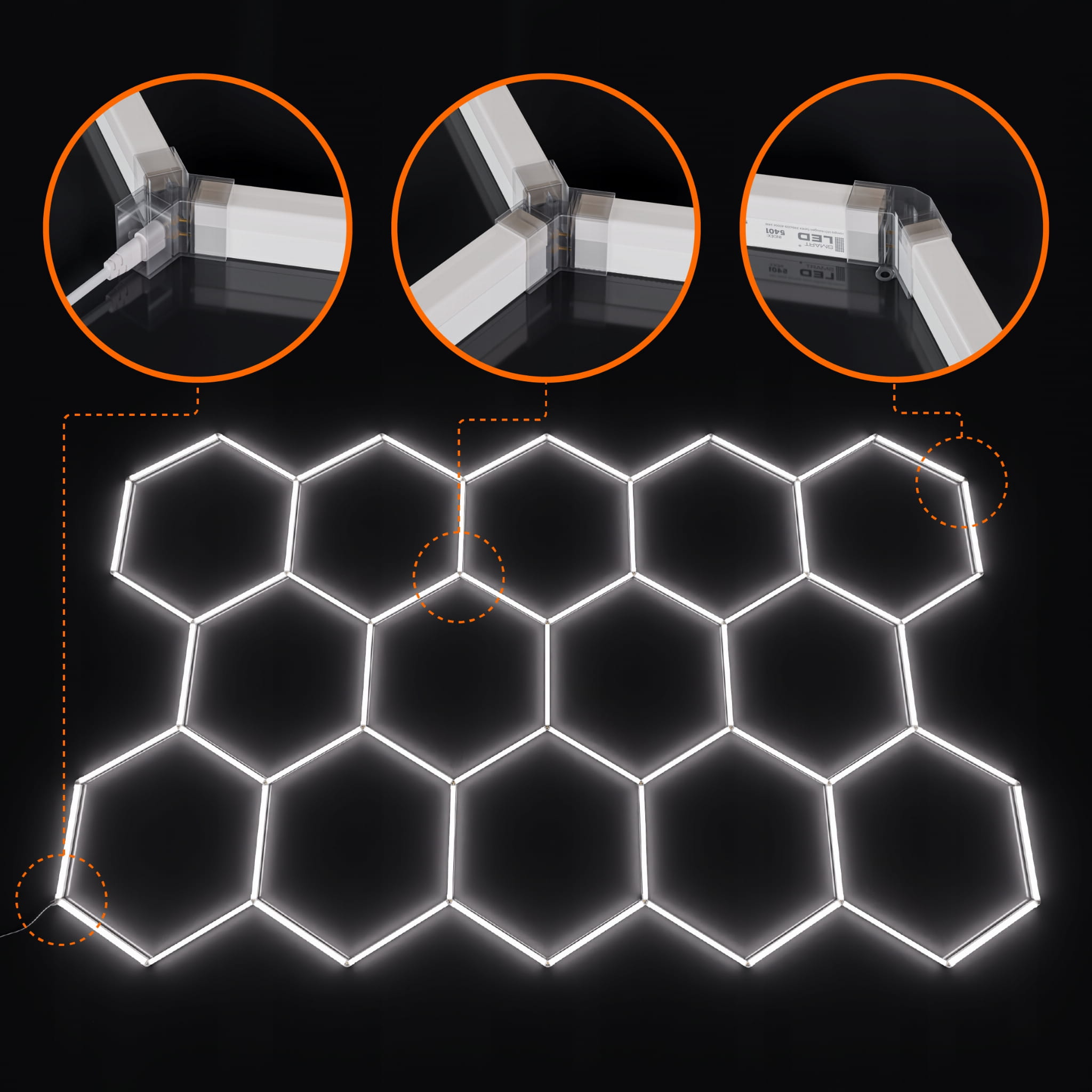 Стельовий Світильник Smartled 522x298 см Білий Елегантний Дизайн та Ефективне Освітлення - Зображення 4