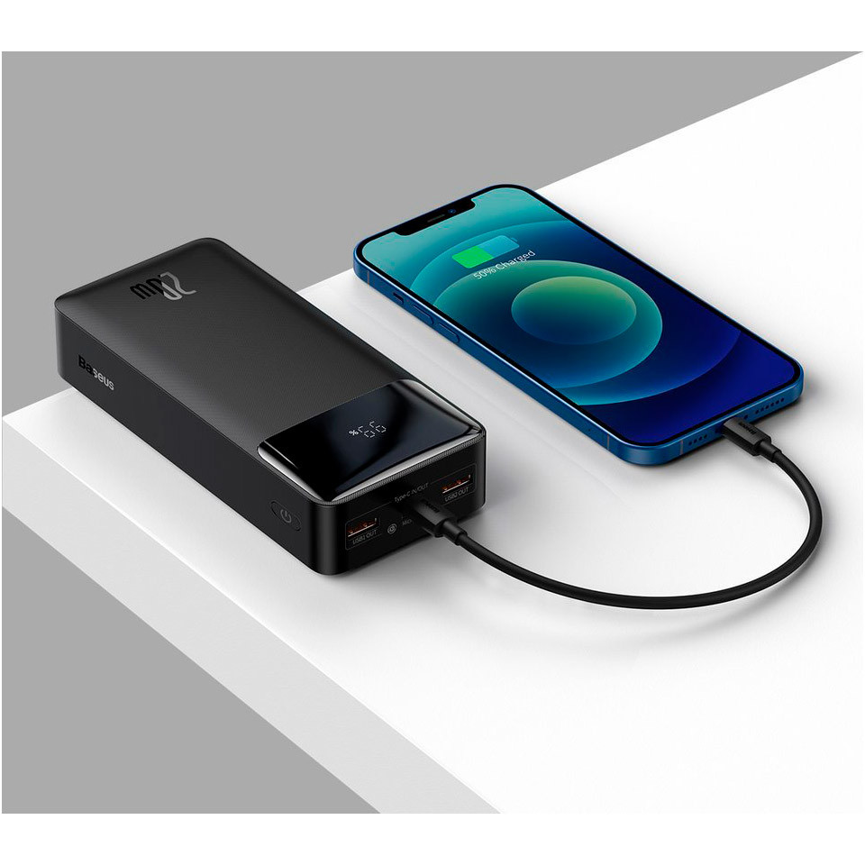 Павербанк Baseus Bipow 30000 mAh 22.5W QC з Цифровим Дисплеєм — Мобільна Енергія з Швидкою Зарядкою - Зображення 3