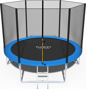 Дитячий Садовий Батут FunFit із Захисною Сіткою і Сходами 312 см— Безпечні Стрибки у Вашому Саду