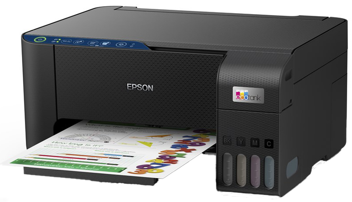 Epson EcoTank L3270 Wi-Fi Black (C11CJ67434) — Економний БФП з Інтелектуальним Управлінням для Домашнього Офісу - Зображення 3