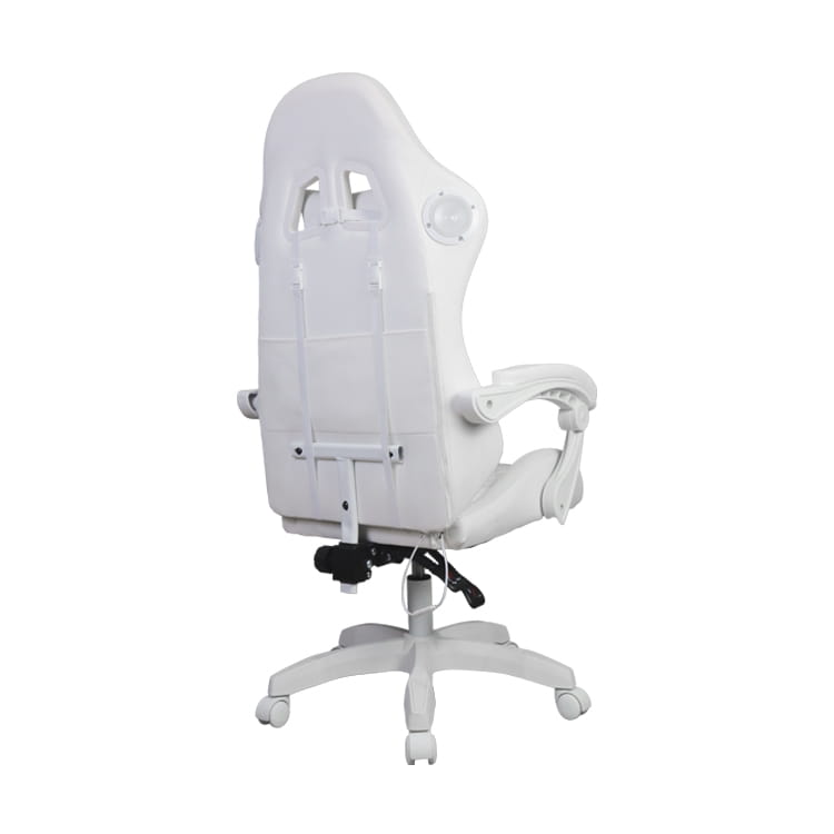 Ігрове Крісло WS8153 White з RGB Підсвіткою та Bluetooth Колонками - Зображення 8