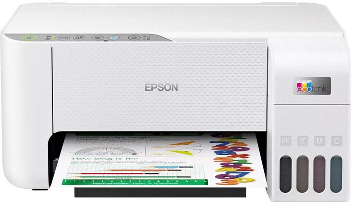 Багатофункціональний Принтер для друку вдома та офісі пристрій Epson EcoTank L3276 WiFi (C11CJ67436) білий