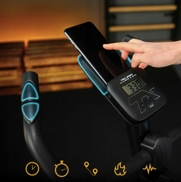 Ергономічний Магнітний Велотренажер Trex Sport TX-350MB RIZE Сірий для Домашнього Фітнесу - Зображення 4