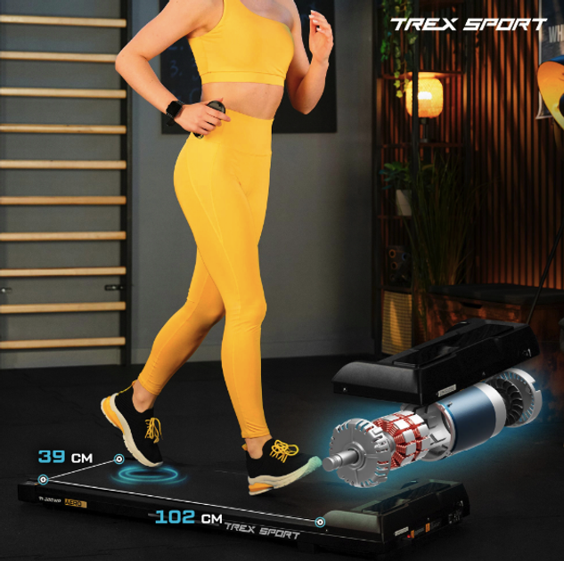 Trex Sport TX-300WP Walking Pad AERO — Складна Доріжка для Прогулянок у Домашньому Просторі - Зображення 6