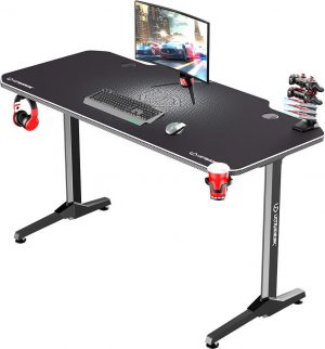 Білий Ігровий Стіл ULTRADESK FRAG 140×60 см + Підкладка — Мінімалістичне Рішення з Ергономікою