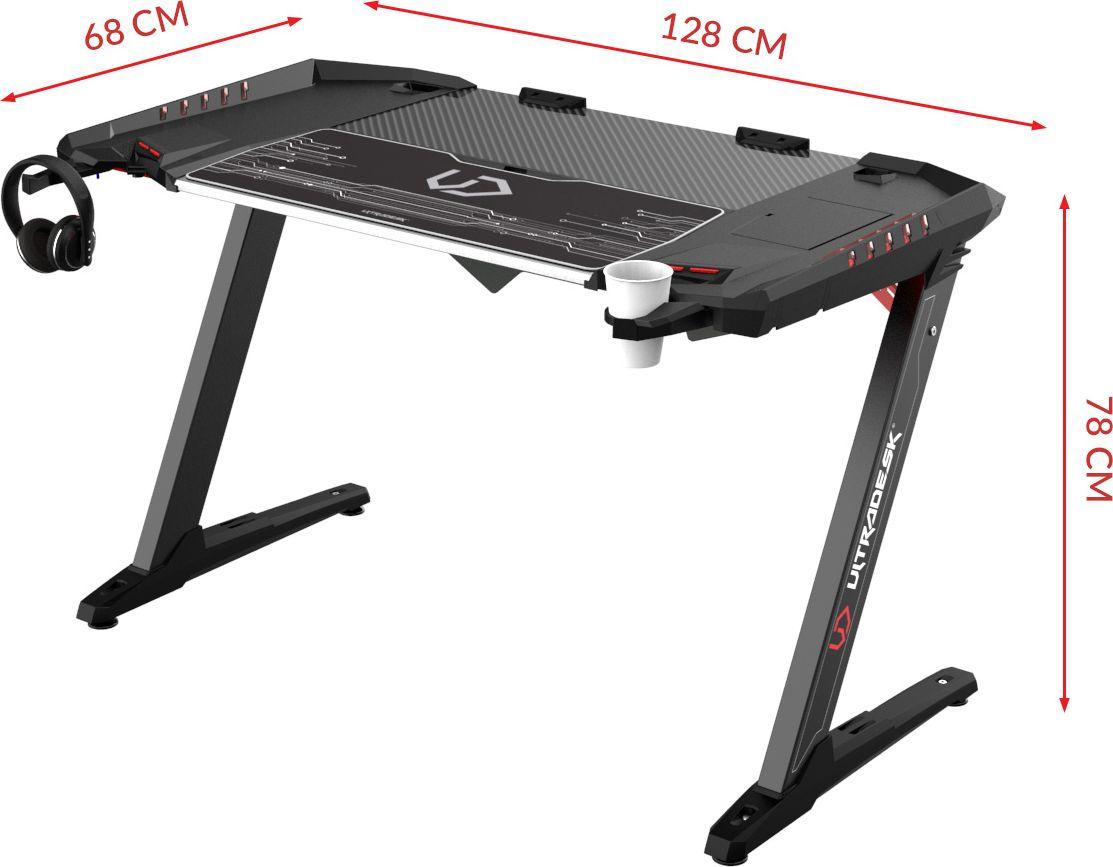 Письмовий Стіл Ultradesk ROCKET 128 см Чорний Сучасний Дизайн для Офісу - Зображення 9