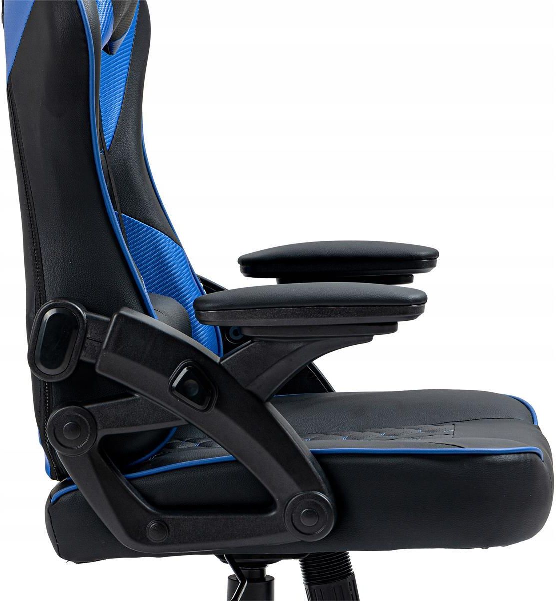 KRAKEN Feyton Black and Blue Ігрове Крісло з Елегантним Поєднанням Кольорів та Комфортною Формою - Зображення 8