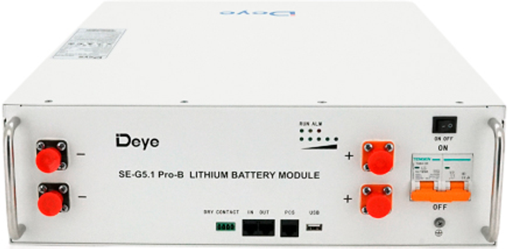 Акумулятор Deye SE-G5.1 Pro 51.2V 100Ah LiFePO4 YT34231 — Ідеальний для Зберігання Сонячної Енергії