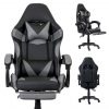 Ігрове Крісло TS-046A Gamer Swivel Чорно-Сіре з Ергономічною Конструкцією для Зручного Керування