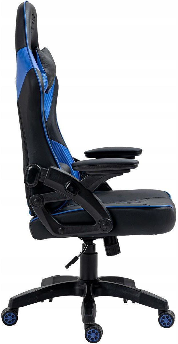 KRAKEN Feyton Black and Blue Ігрове Крісло з Елегантним Поєднанням Кольорів та Комфортною Формою - Зображення 3