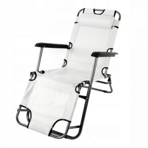 Лежак Розкладний Пляжний 2в1 Сірий Sandos TURISMA — Ідеальний Вибір для Комфортного Відпочинку