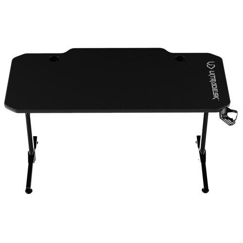 Ігровий Комп’ютерний Стіл ULTRADESK FRAG Black + Pad — Стриманий Чорний Стиль для Ергономічної Зони - Зображення 3