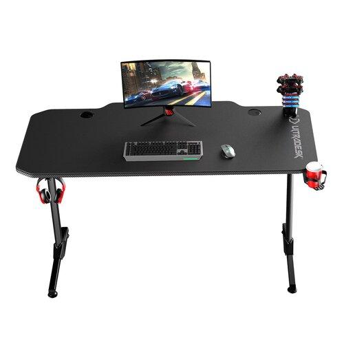 Ігровий Комп’ютерний Стіл ULTRADESK FRAG Black + Pad — Стриманий Чорний Стиль для Ергономічної Зони - Зображення 5
