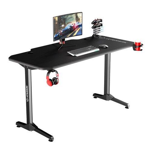 Ігровий Комп’ютерний Стіл ULTRADESK FRAG Black + Pad — Стриманий Чорний Стиль для Ергономічної Зони - Зображення 6