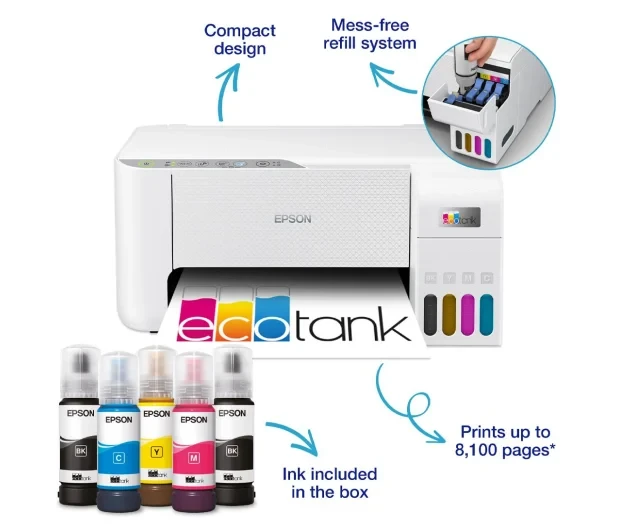 Epson EcoTank L3276 Wi-Fi White (C11CJ67436) — Елегантна Біла Модель з Безкартриджною Системою для Ефективного Друку - Зображення 4