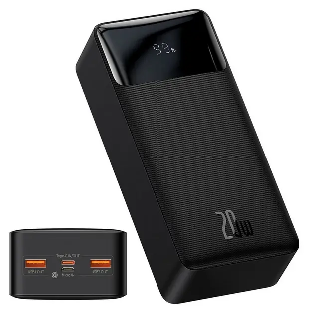 Павербанк Baseus Bipow 30000 mAh 22.5W QC з Цифровим Дисплеєм — Мобільна Енергія з Швидкою Зарядкою