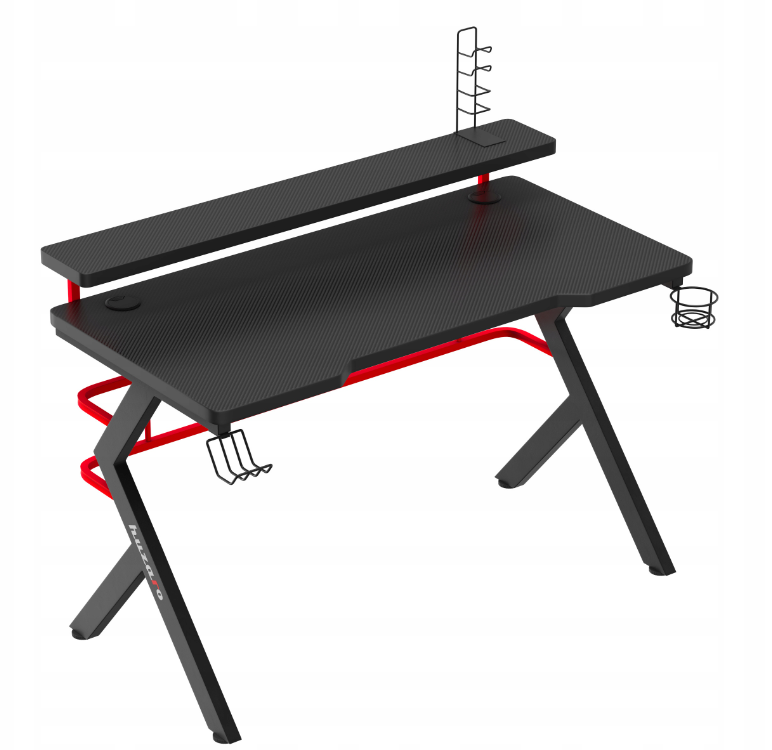 Стильний Ігровий Стіл Huzaro Hero 5.0 Red для Геймерів із Яскравим Акцентом - Зображення 3