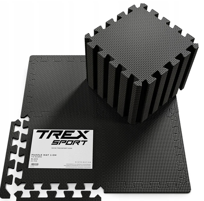 Килимок-Пазл Trex Sport TX-010PM 1 см 48 шт Чорний для Спорту та Ігор - Зображення 2