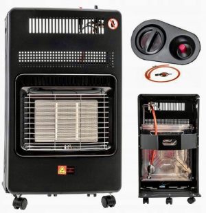 Газовий Обігрівач Riwall PRO 4200W з Триступеневим Нагрівом і Мобільною Конструкцією