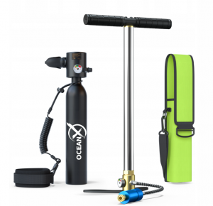 Компактний і ефективний OceanX Mini Diving Tank Set 0.5л з насосом і сумкою
