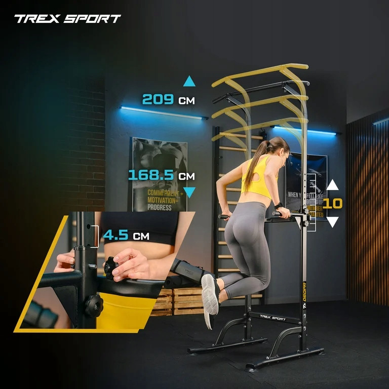 Штанга Регульована для Підтягувань і Брусів Trex Sport TX-060PR — Міцність та Універсальність для Домашнього Тренажера - Зображення 6
