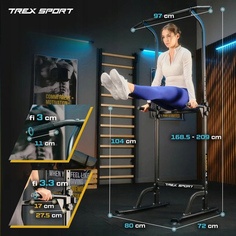 Штанга Регульована для Підтягувань і Брусів Trex Sport TX-060PR — Міцність та Універсальність для Домашнього Тренажера - Зображення 7
