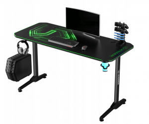 Ігровий Стіл ULTRADESK FRAG + PAD Green-Space 140×60 см — Зелений Дизайн для Свіжої Гейм-зони