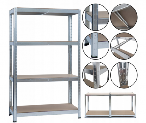 Металевий Стелаж Kontrast HD5400 180x90x40 см 4 Полиці Компактне Зберігання