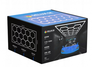 Стельовий Світильник Hexagon LED 243x484 см 6500K Енергоефективне Освітлення для Гаража