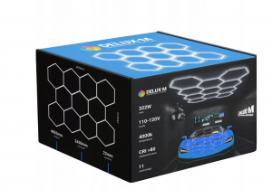 Стельовий LED Світильник Hexagon 315x292 см 6500K Яскраве Освітлення для Гаража та Дому