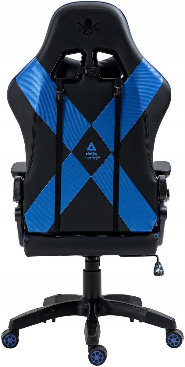 KRAKEN Feyton Black and Blue Ігрове Крісло з Елегантним Поєднанням Кольорів та Комфортною Формою - Зображення 7