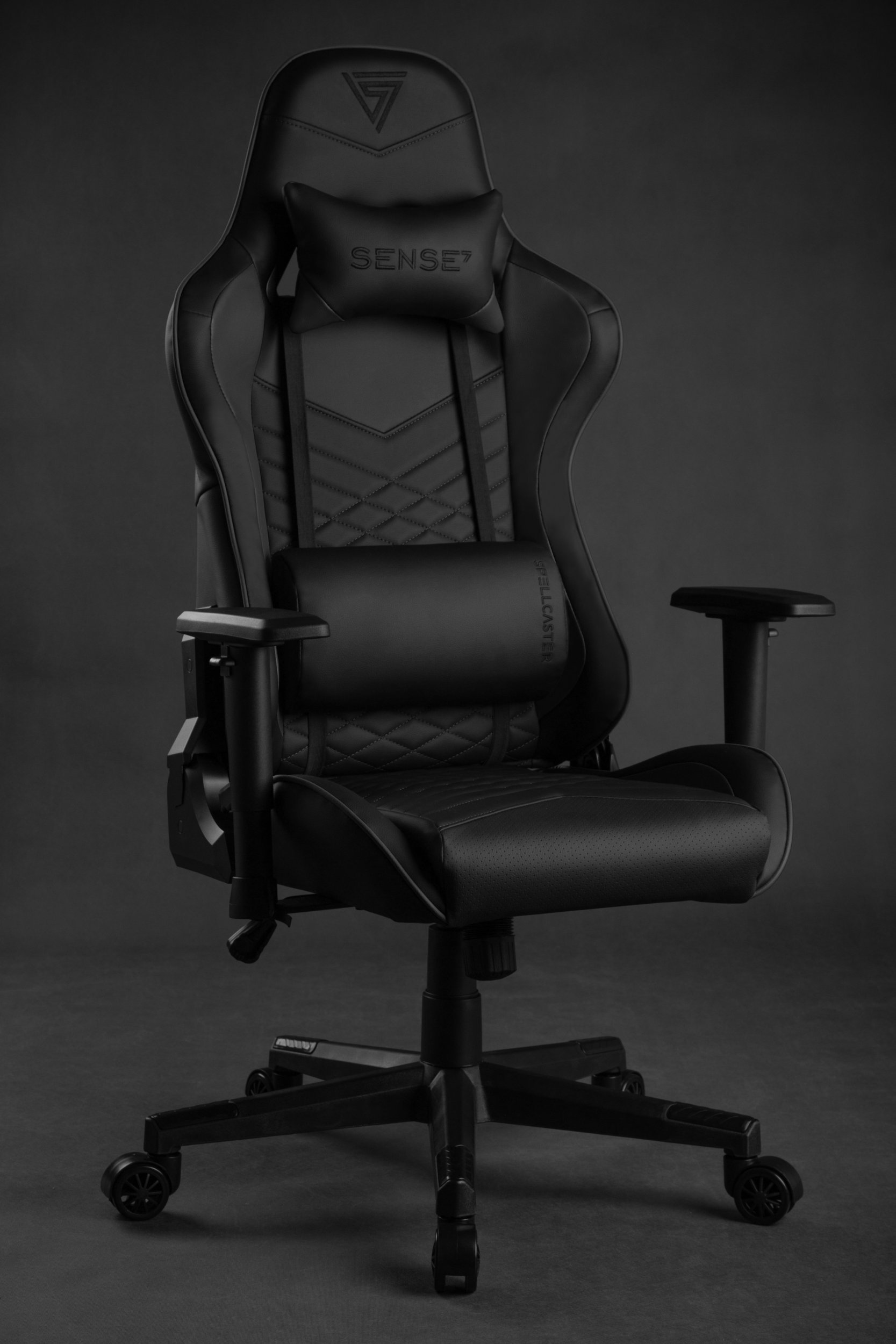Геймерське Крісло SENSE7 Spellcaster Чорне Ергономічний Комфорт у Стильному Вигляді - Зображення 6