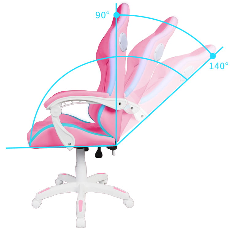 Ігрове Крісло WS8151 Pink з RGB та Bluetooth для Яскравого Геймінгу - Зображення 3