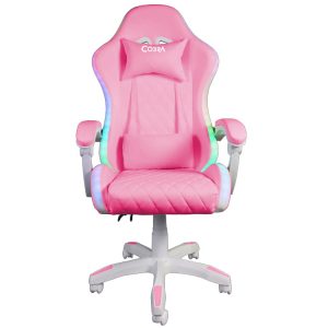 Ігрове Крісло WS8151 Pink з RGB та Bluetooth для Яскравого Геймінгу