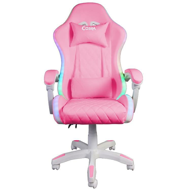 Ігрове Крісло WS8151 Pink з RGB та Bluetooth для Яскравого Геймінгу