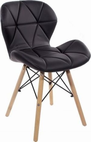 Чорне Крісло MUFART ELVA 3325 з Екошкіри для Елегантного Стилю та Зручності