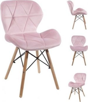 Світло-Рожеве Оксамитове Крісло MUFART ELVA 3404 для Ніжного Інтер’єру